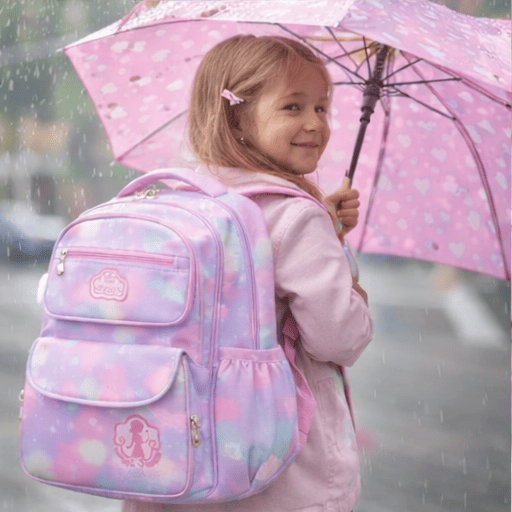 Bolsa Escolar Infantil Meninas Com Vários Compartimentos