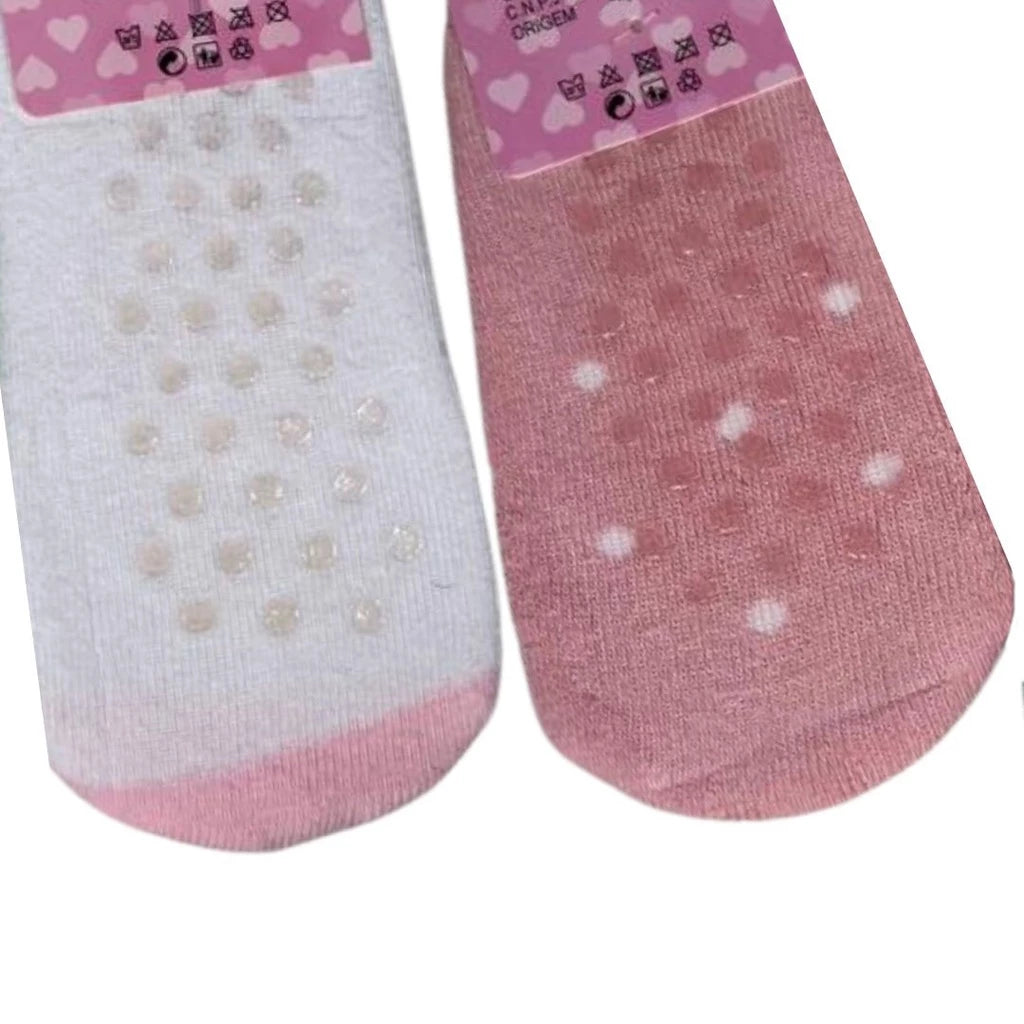 4 Pares Meia Infantil Sapatilha Antiderrapante Menino Menina
