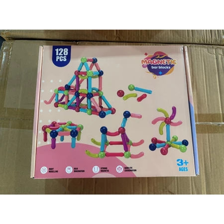 Blocos Magnéticos MonteKids® Brinquedo Educativo de Montar Para Crianças