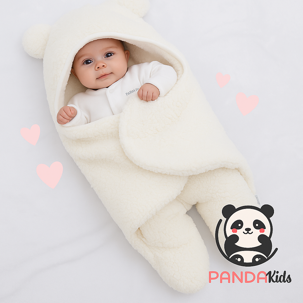 Saco de Dormir Panda Kids Para Bebê com Sherpa