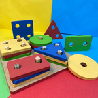 Kit Brinquedos Pedagógicos Educativos Madeira MDF