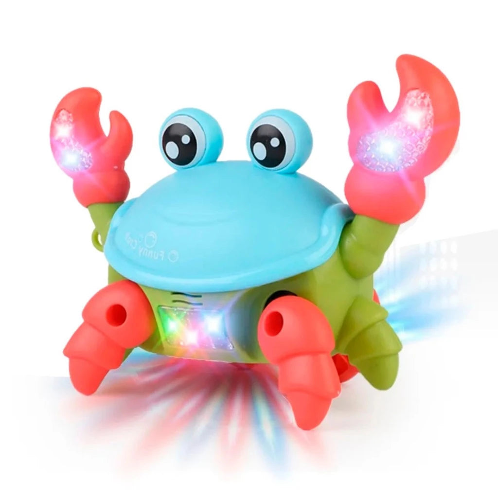 Brinquedo Caranguejo Fujão Musical Som Luz E Movimento Infantil Para Bebês