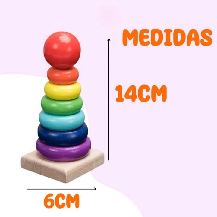 Kit 3 Brinquedos Educativos Montessori - Xilofone Aramado e Torre