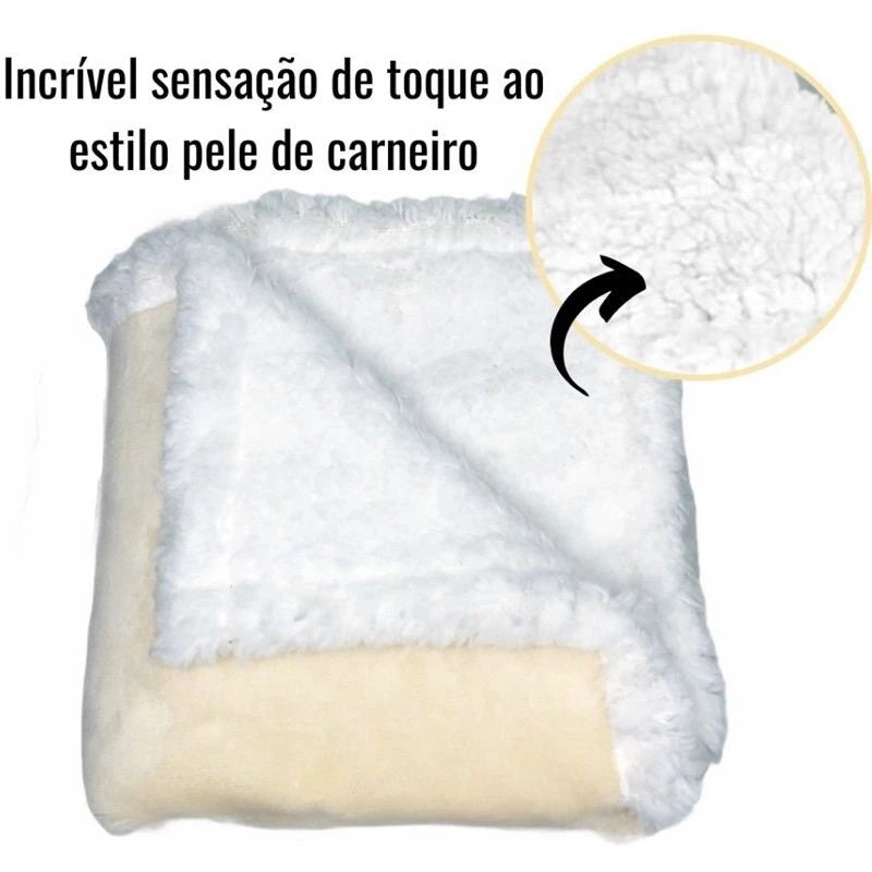 Manta Coberta Dupla Face Sherpa para Bebê