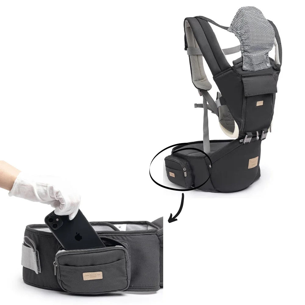 Canguru Ergonômico Lequeen Passeio Conforto Mamãe Bebê