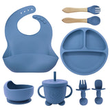 Kit de Silicone Alimentação Infantil com 8 Peças Completo