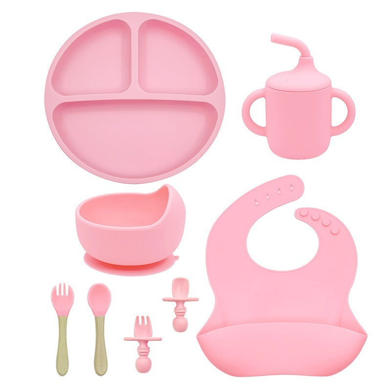 Kit de Silicone Alimentação Infantil com 8 Peças Completo