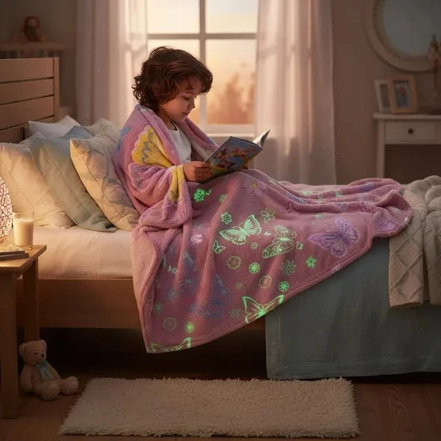 Cobertor Manta Infantil Menina Menino Brilha No Escuro Quentinho e Macio