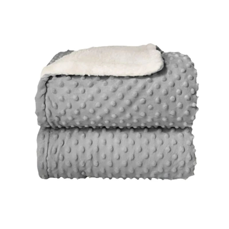 Cobertor Manta de Bebê com Sherpa Dupla Face Antialérgico Quentinho e Macio