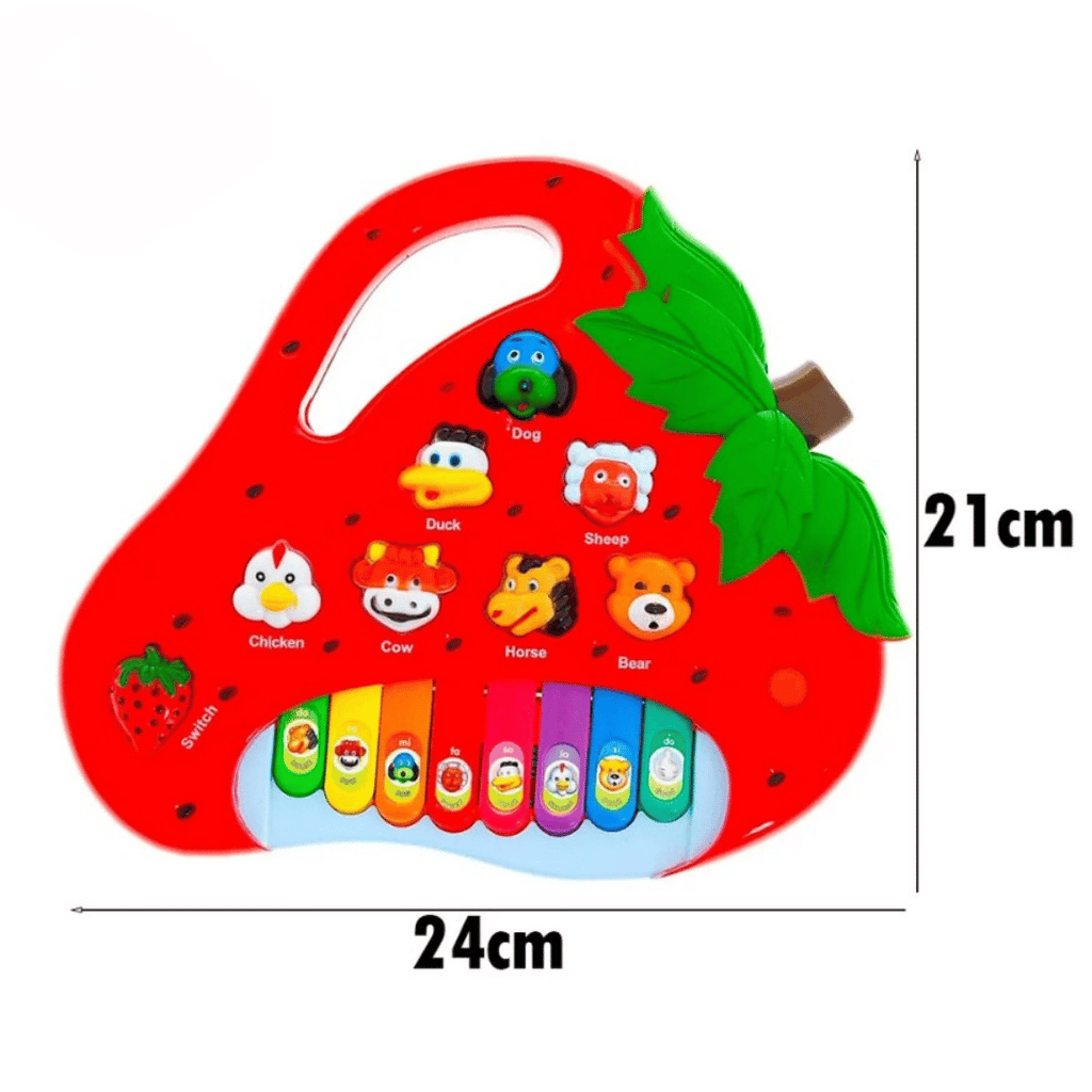 Piano Infantil Som de Bichos Teclado Brinquedo Animais Bebê