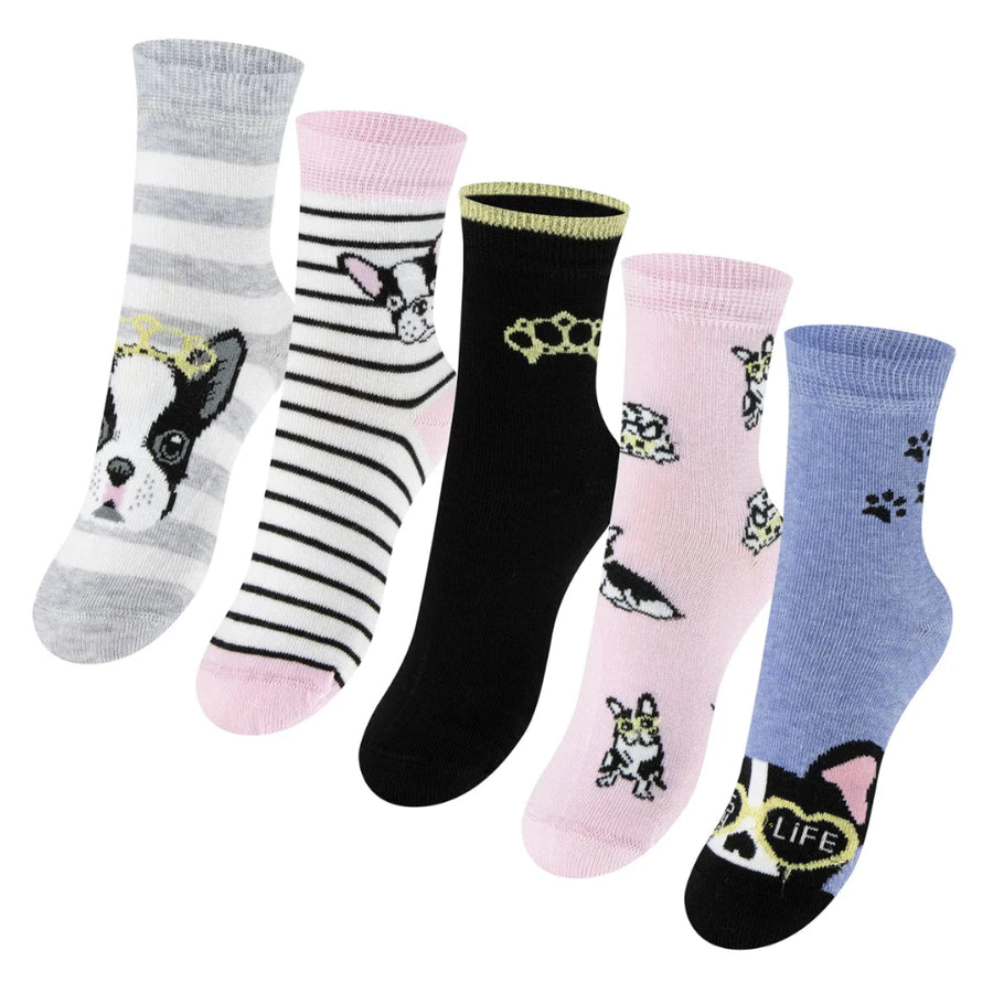 Kit Meia Infantil Menina Cano Médio Estampada Confortável Resistente 3 a 12 Pares
