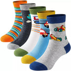 Kit Meia Infantil Menino Cano Médio Estampada Confortável Resistente 3 a 12 Pares