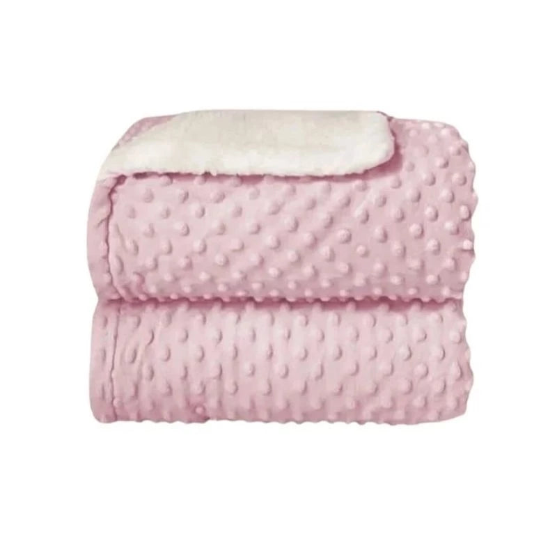 Cobertor Manta de Bebê com Sherpa Dupla Face Antialérgico Quentinho e Macio