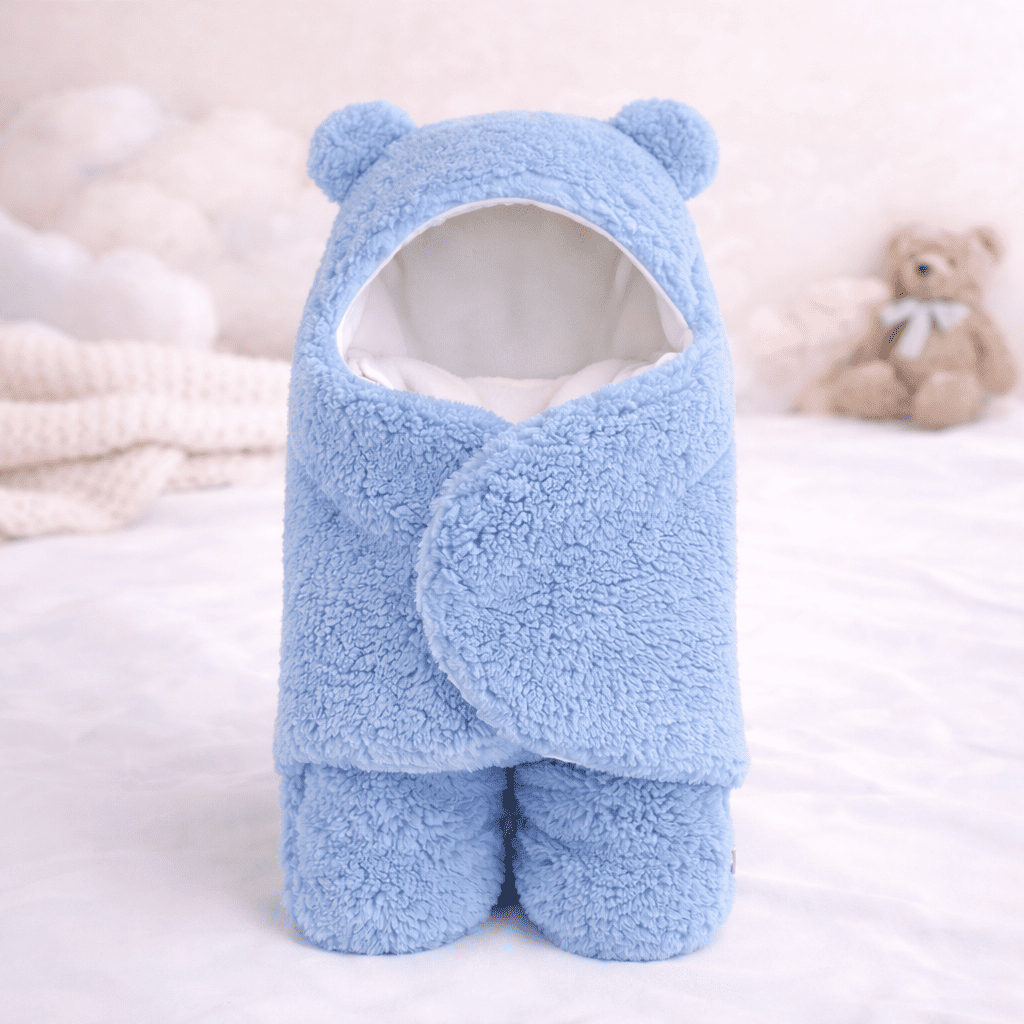 Saco de Dormir Para Bebê Menino Menina com Sherpa Peluciado Quentinho Macio