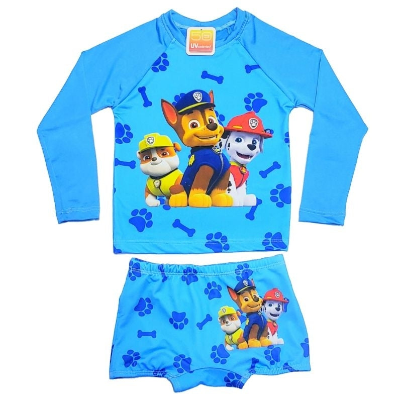 Conjunto Blusa + Sunga Proteção UV Solar Natação Menino