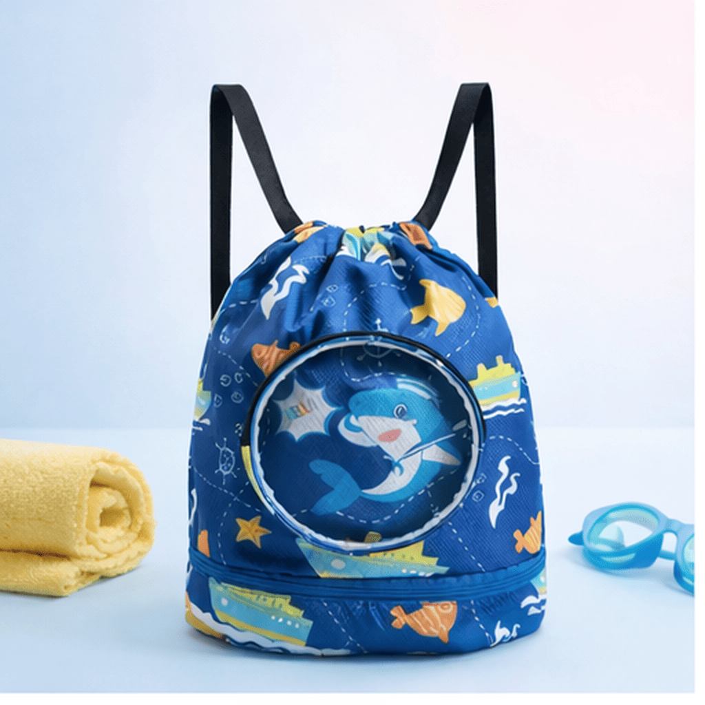 Bolsa de Natação Infantil Menino Menina Impermeável Organizadora Guarda Óculos Roupa Chinelo