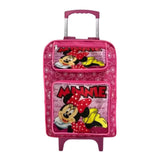 Mochila Escolar Infantil Com Rodinhas E Alças De Silicone Heróis e Princesas Para Meninos e Meninas