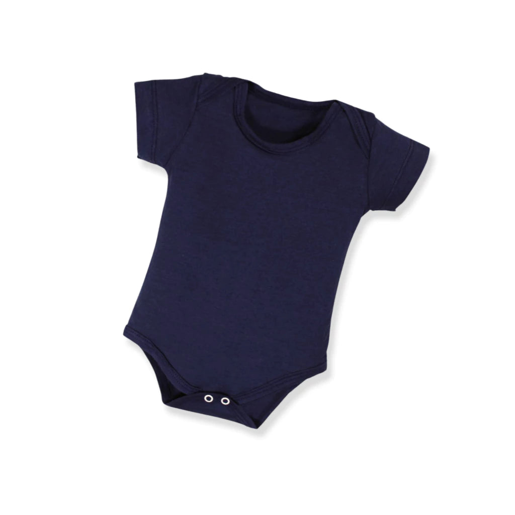 Kit 5 Peças Body Bebê Manga Curta Malha Lisa 100% Algodão