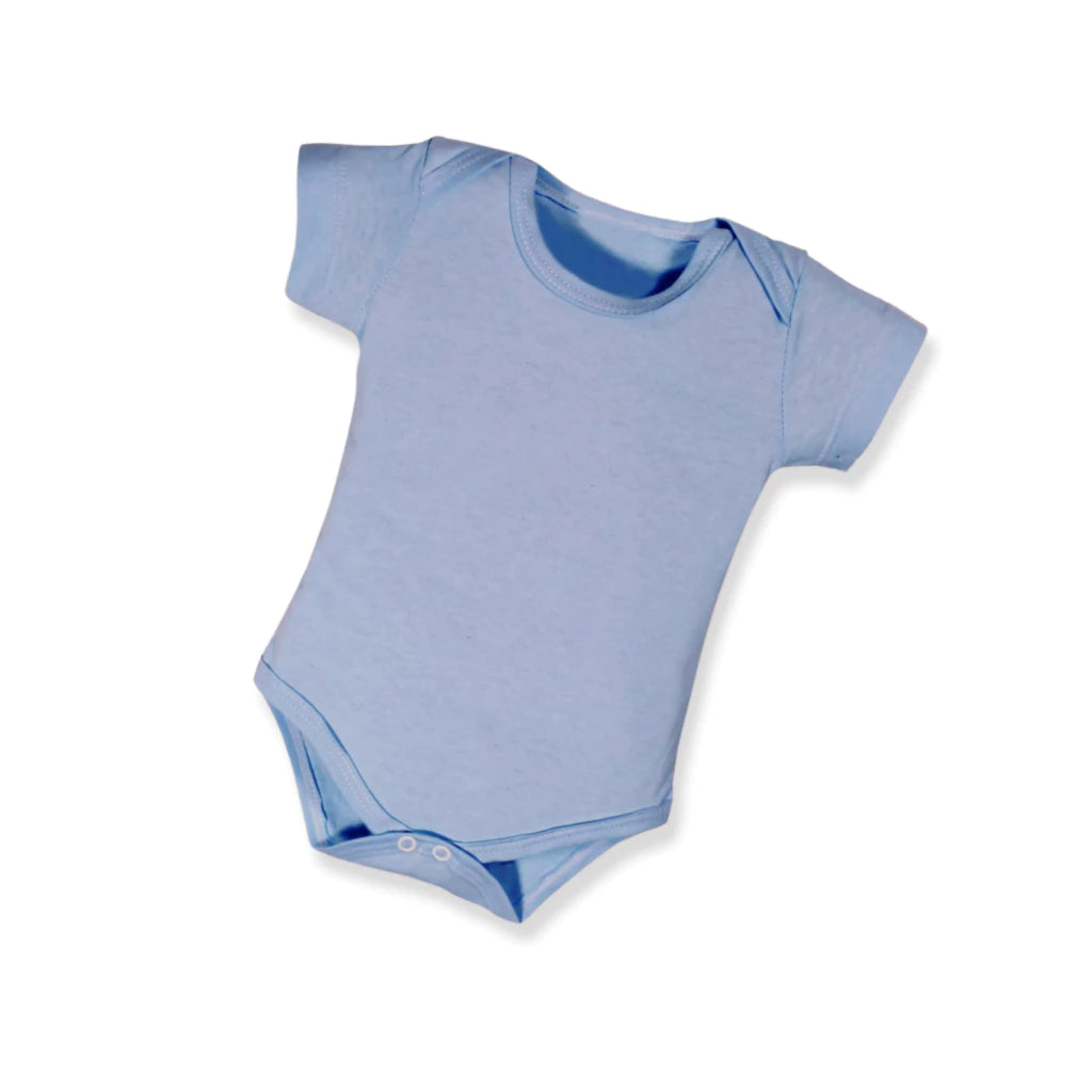 Kit 5 Peças Body Bebê Manga Curta Malha Lisa 100% Algodão