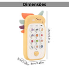 Mordedor e Telefone Celular Infantil Educativo Musical 2 em 1 brinquedo infantil para bebê