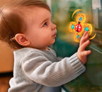 Kit 3 Brinquedo Infantil Chocalho Giratório Spinner Com Ventosa