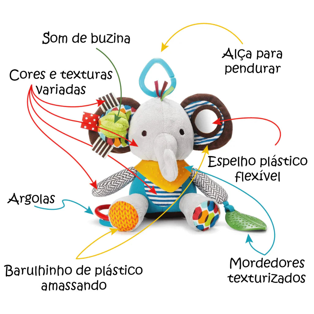 Pelúcia Fofoluxo com Chocalho e Mordedor