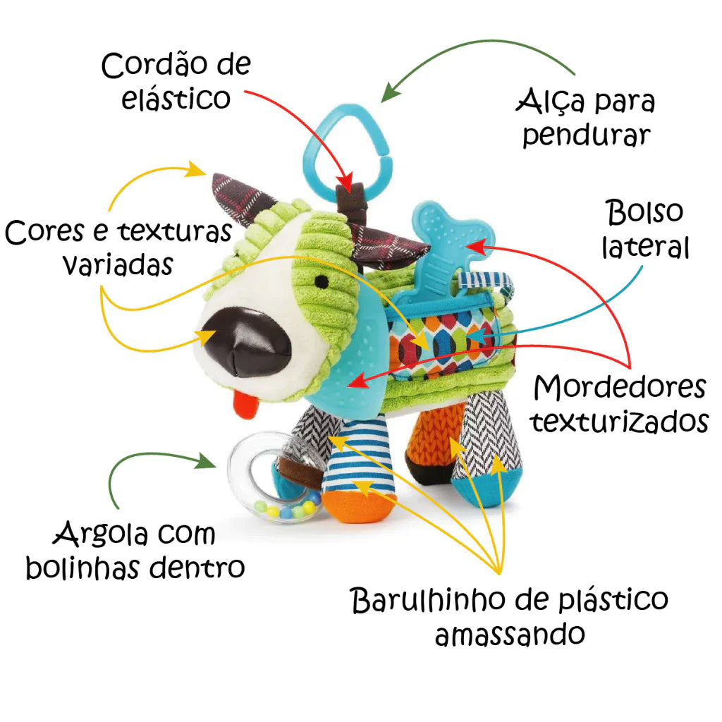 Pelúcia Fofoluxo com Chocalho e Mordedor