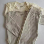 Conjunto Bebê Body Manga Longa + Calça Canelada - 6 Peças