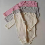 Conjunto Bebê Body Manga Longa + Calça Canelada - 6 Peças