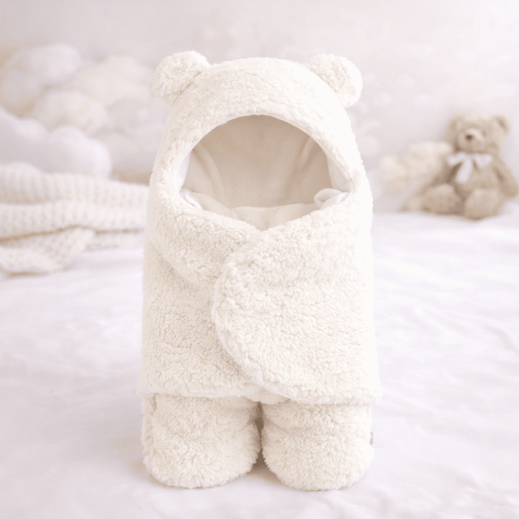 Saco de Dormir Para Bebê Menino Menina com Sherpa Peluciado Quentinho Macio