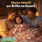 Cobertor Manta Infantil Menina Menino Brilha No Escuro Quentinho Macio Antialérgico