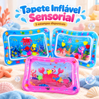 Tapete Inflável com Água Para Bebês Tummy Time Interativo