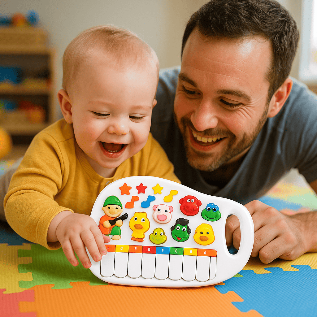 Piano Infantil Som de Bichos Teclado Brinquedo Animais Bebê