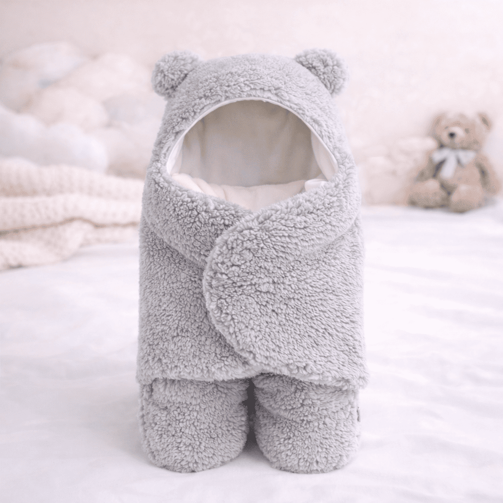Saco de Dormir Para Bebê Menino Menina com Sherpa Peluciado Quentinho Macio