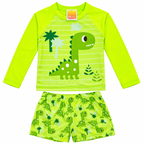 Conjunto Blusa + Sunga Proteção UV Solar Natação Menino