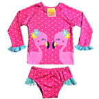 Conjunto Blusa Menina Infantil Praia Proteção Solar Uv Maiô Manga Longa