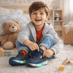 Tênis Infantil Menino com LED Resistente Confortável Antiderrapante Spider