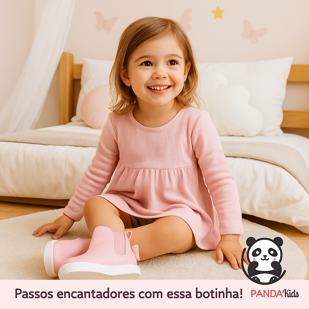 Botinha Infantil Menina Cano Baixo Galocha Confort Basic