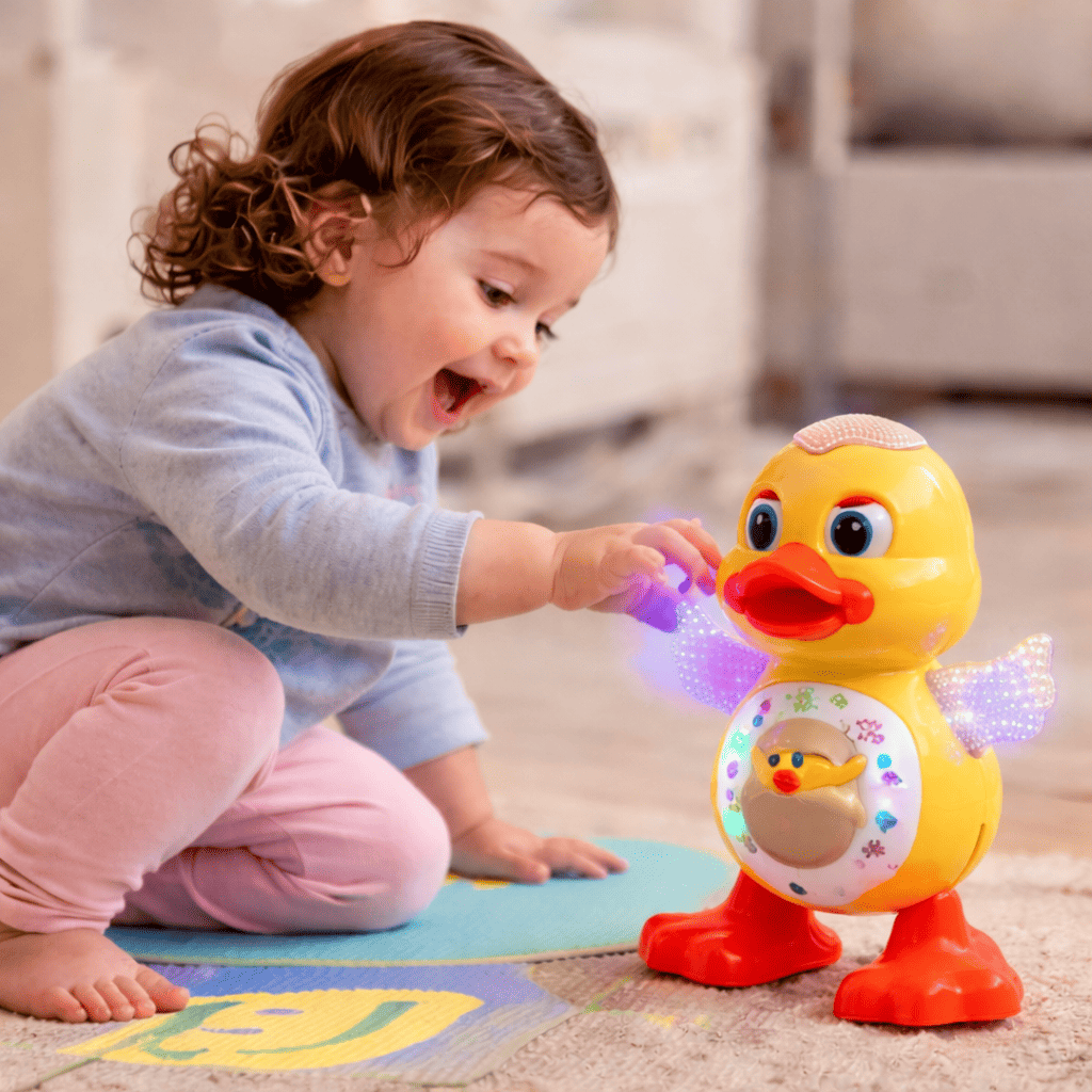 Brinquedo Infantil Pato Dançante Musical Com Luzes Ducky Panda