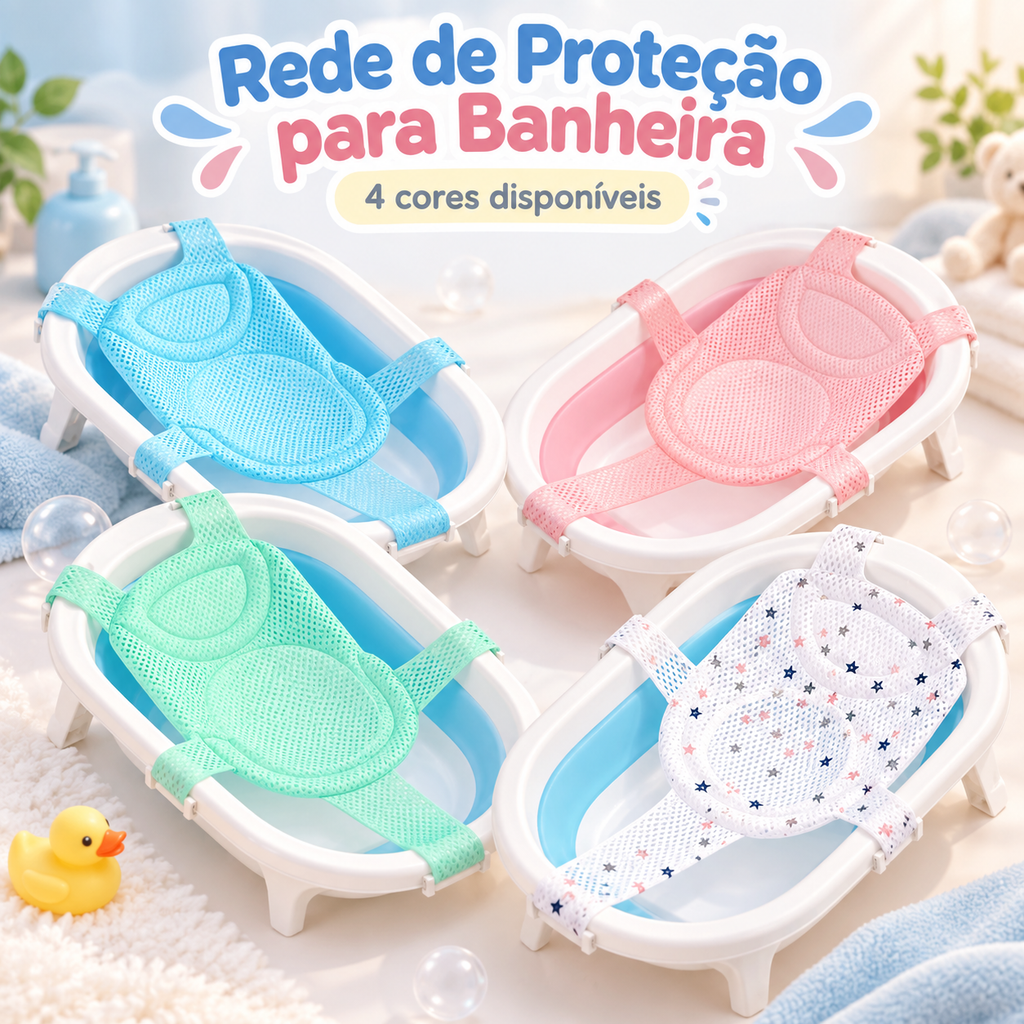 Rede de Proteção para Banheira de Bebê