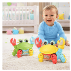 Brinquedo Caranguejo Fujão Musical Som Luz E Movimento Infantil Para Bebês