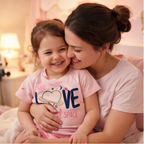 Pijama Infantil Menina Verão Brilha no Escuro - Kit Camiseta + Short - 2, 4 ou 6 Peças