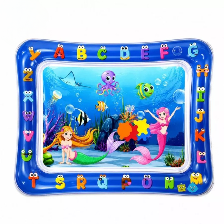 Tapete Inflável com Água Para Bebês Tummy Time Interativo