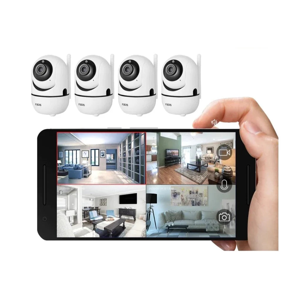 Kit 4 x Babás Eletrônicas Câmera Sem Fio Wifi Visão Noturna Microfone Z01