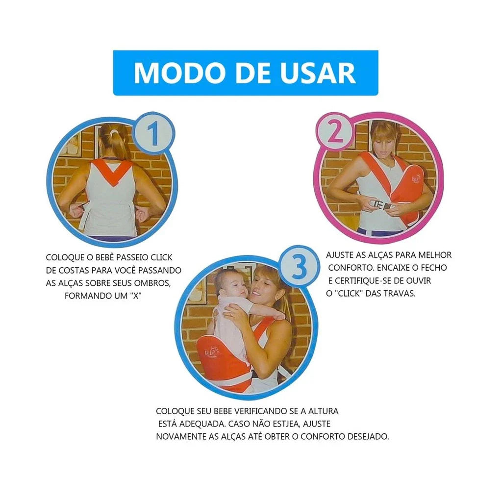 Canguru Bebê Passeio Panda Duas Posições