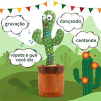 Cacto Dançante Falante Interativo - Brinquedo para Bebês e Crianças