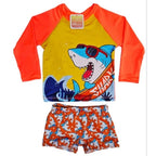 Conjunto Blusa + Sunga Proteção UV Solar Natação Menino