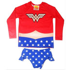 Conjunto Blusa Menina Infantil Praia Proteção Solar Uv Maiô Manga Longa